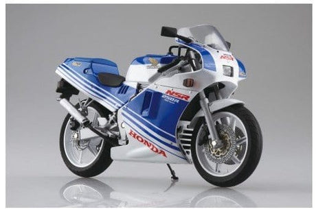 Aoshima 1/12 Diecast Honda NSR250R 1988 Terra (Blue/Ross White) Plastic Model Kit - Hobbytech Toys