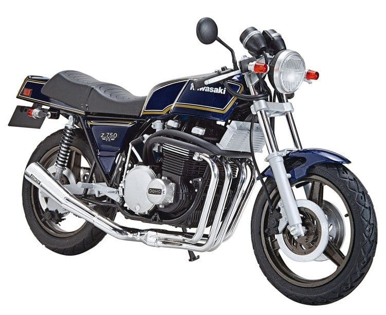 Aoshima 1/12 Kawasaki KZ750D Z750FX 1979 Custom Plastic Model Kit - Hobbytech Toys