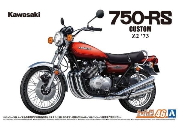 Aoshima 1/12 Kawasaki Z2 750RS 1973 Custom Plastic Model Kit - Hobbytech Toys
