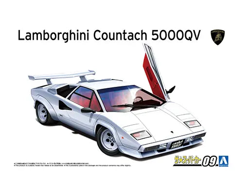Aoshima 1/24 1985 Lamborghini Countach 5000QV Plastic Model Kit