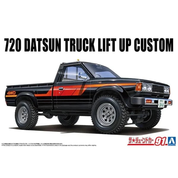 Aoshima 1/24 720 DATSUN TRUCK LIFT UP Custom 1982 Plastic Model Kit