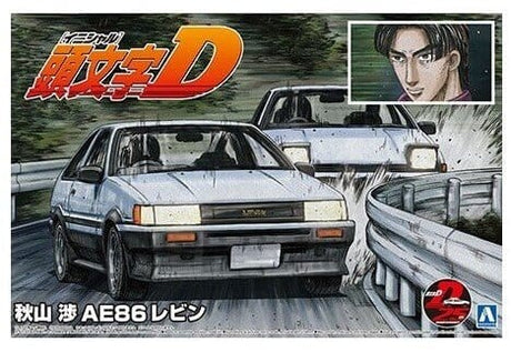 Aoshima 1/24 Akiyama Wataru AE86 Levin Toyota Plastic Model Kit - Hobbytech Toys