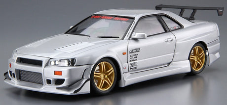 Aoshima 1/24 C-WEST BNR34 Nissan Skyline GTR 2002 Plastic Model Kit