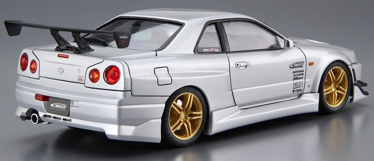 Aoshima 1/24 C-WEST BNR34 Nissan Skyline GTR 2002 Plastic Model Kit