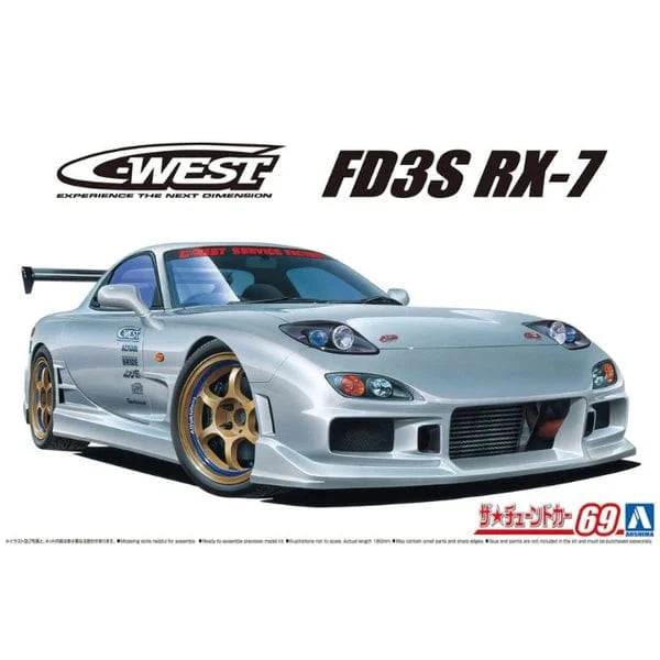 Aoshima 1/24 C-WEST FD3S Mazda RX-7 1999 Plastic Model Kit