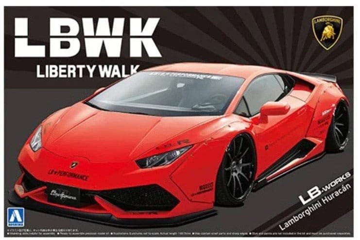 Aoshima 1/24 LB - Works Lamborghini Huracan Ver.1 Plastic Model Kit [A005988] - Hobbytech Toys