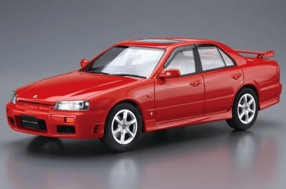Aoshima 1/24 Nissan ER34 Skyline 25GT-X Turbo 1998 / 25GT Turbo 2001 Plastic Model Kit