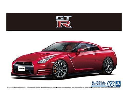 Aoshima 1/24 Nissan R35 GT - R Pure Edition 14 Plastic Model Kit [A005857] - Hobbytech Toys