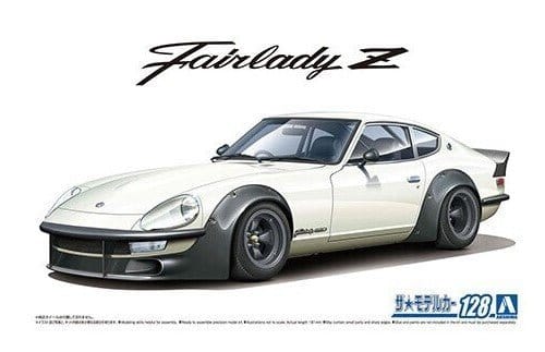Aoshima 1/24 Nissan S30 Fairlady Z Aero Custom Ver.2 1975 Plastic Model Kit - Hobbytech Toys