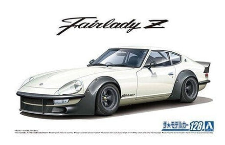 Aoshima 1/24 Nissan S30 Fairlady Z Aero Custom Ver.2 1975 Plastic Model Kit - Hobbytech Toys
