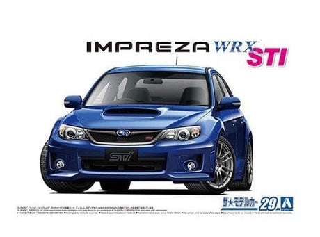 Aoshima 1/24 Subaru GRB Impreza WRX STI 2010 Plastic Model Kit - Hobbytech Toys
