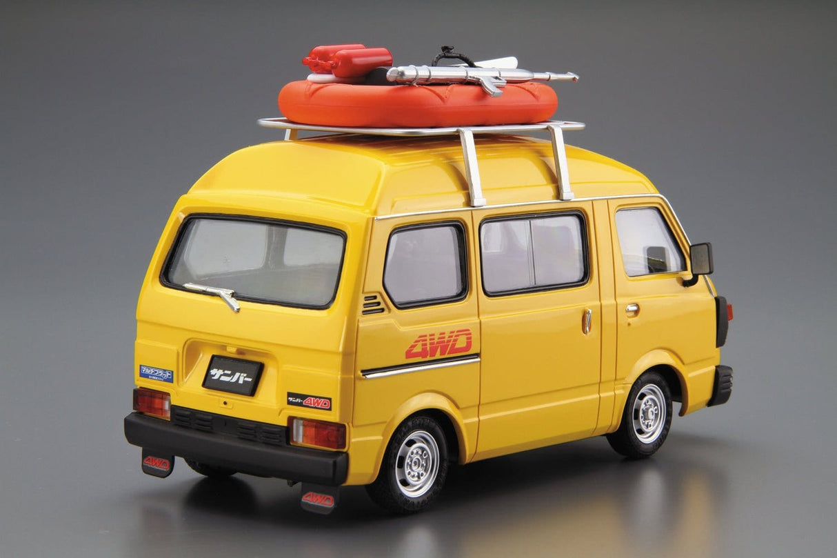Aoshima 1/24 Subaru TT1 Sambar High - Roof 4WD 80 Plastic Model Kit [A006389] - Hobbytech Toys