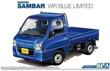 Aoshima 1/24 Subaru TT2 Sambar WR Blue Limited 2011 Plastic Model Kit - Hobbytech Toys