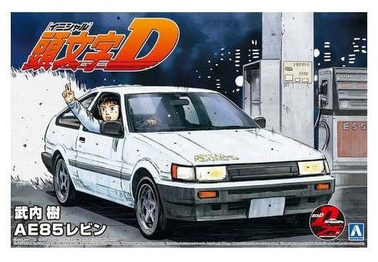 Aoshima 1/24 Takeuchi Itsuki AE85 Levin Toyota Plastic Model Kit - Hobbytech Toys