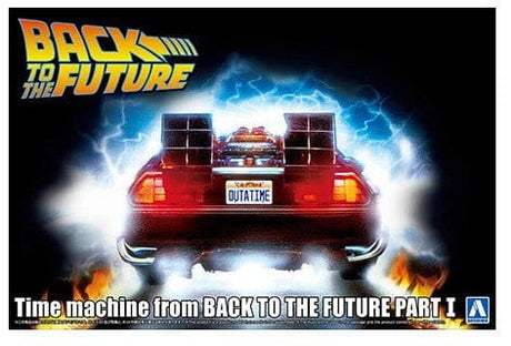Aoshima 1/24 Time Machine From Back To The Future Part I Plastic Model Kit - Hobbytech Toys