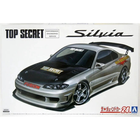 Aoshima 1/24 Topsecret Nissan S15 Silvia 99 Plastic Model Kit [A005874] - Hobbytech Toys