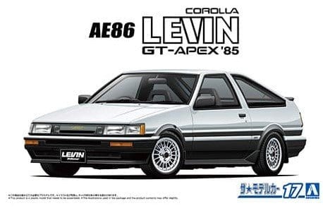 Aoshima 1/24 Toyota AE86 Corolla Levin GT - Apex 1985 Plastic Model Kit - Hobbytech Toys