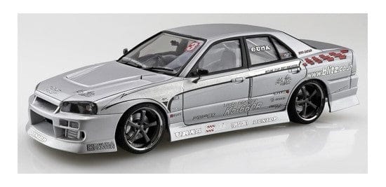 Aoshima 1/24 URAS 2002 D1 Spec REPLICA ER34 SKYLINE 2001 (NISSAN) Plastic Model Kit - Hobbytech Toys
