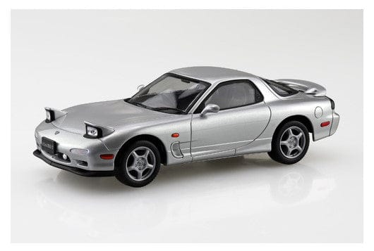 Aoshima 1/32 SNAP Mazda FD3S RX - 7 (Silver - Stone Metallic) Plastic Model Kit - Hobbytech Toys