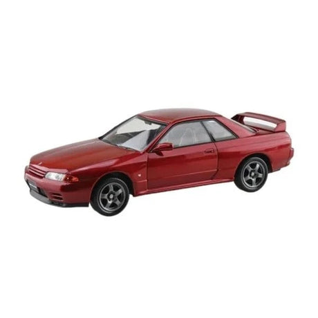 Aoshima 1/32 Snap Nissan R32 Skyline GT - R (Red Pearl) Plastic Model Kit [A006357] - Hobbytech Toys