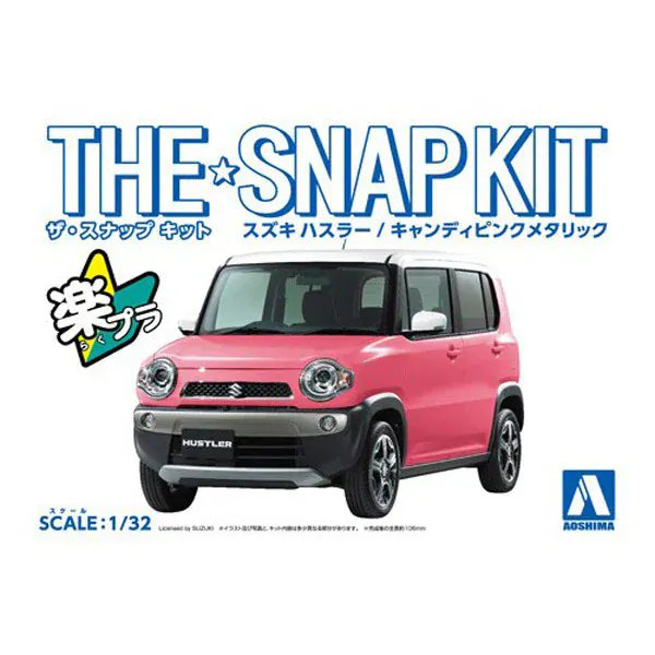 Aoshima 1/32 SNAP Suzuki Hustler (Candy Pink Metallic) Model Kit