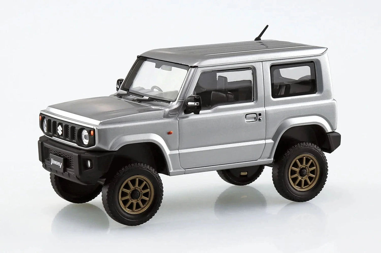 Aoshima 1/32 SNAP Suzuki Jimny Custom Wheel (Silky Silver Metallic) Kit - Hobbytech Toys