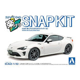 Aoshima 1/32 Snap Toyota 86 (Crystal White Pearl) Plastic Model Kit