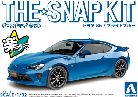 Aoshima 1/32 Snap Toyota GR 86 (Bright Blue) Plastic Model Kit - Hobbytech Toys