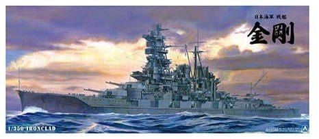 Aoshima 1/350 I.J.N. BATTLE SHIP KONGO Updated version Plastic Model Kit - Hobbytech Toys