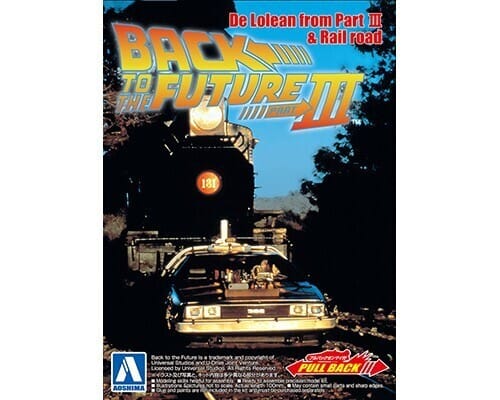 Aoshima 1/43 Pullback Back To The Future From Part III Timemachine Plastic Model Kit [005477]