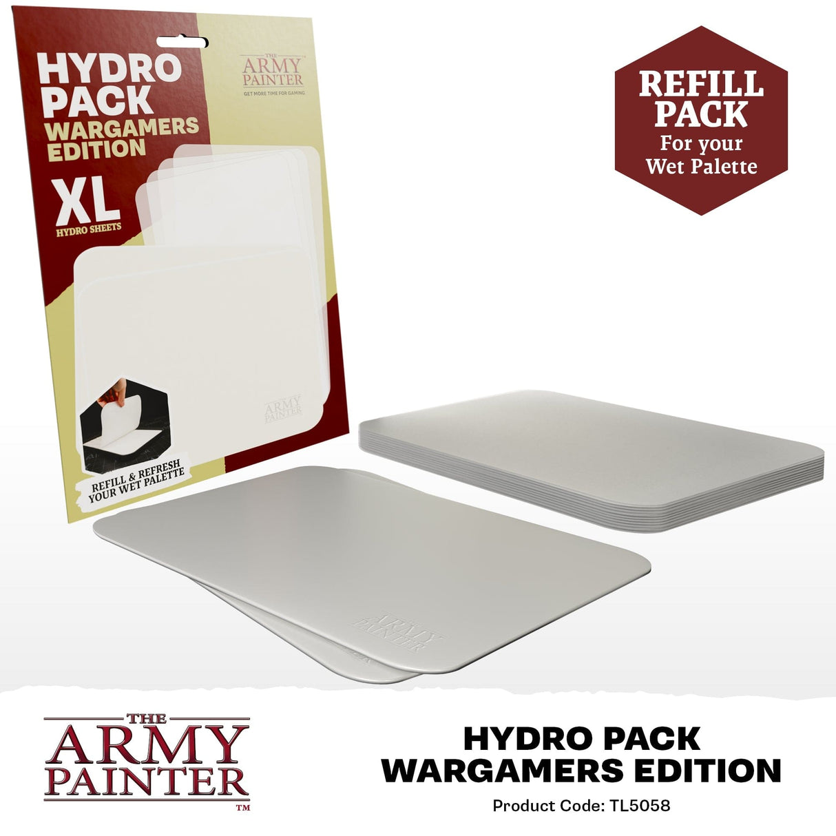 Army Painter - Wet Palette Hydro Pack Refill Wargamers Edition XL [TL5058]