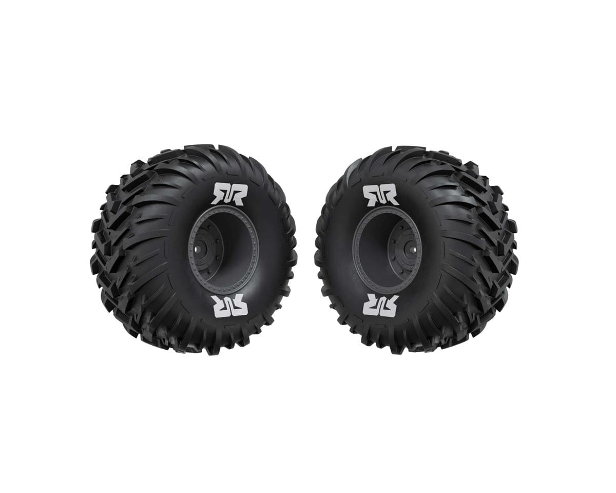 ARRMA dBoots Chevron MT Tyre Set Glued Gun Metal ARA-3419