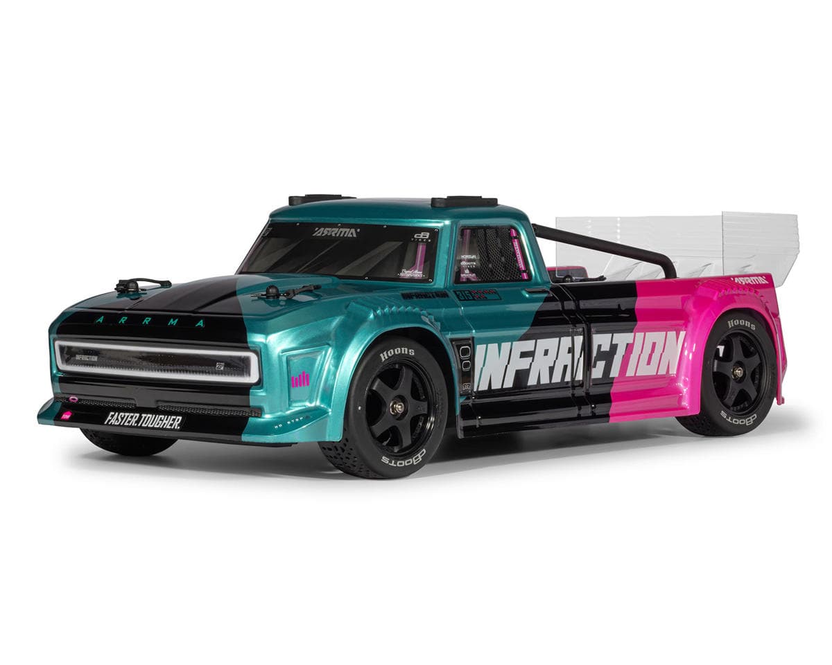 Arrma Infraction 223S DSC 1/8 4X4 RTR Brushless All-Road Car RTR Teal/Pink [ARA4315V4T3]