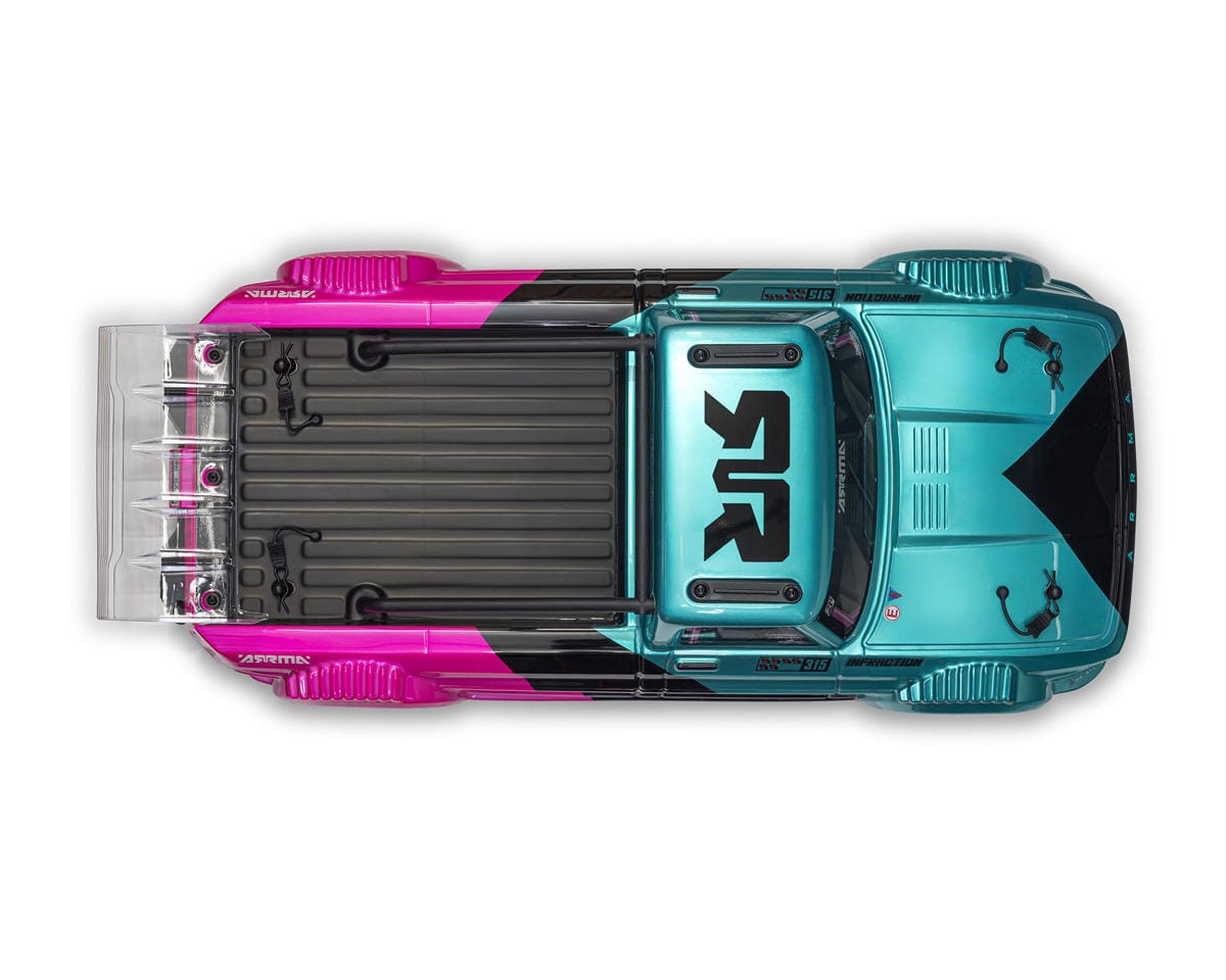 Arrma Infraction 223S DSC 1/8 4X4 RTR Brushless All-Road Car RTR Teal/Pink [ARA4315V4T3]