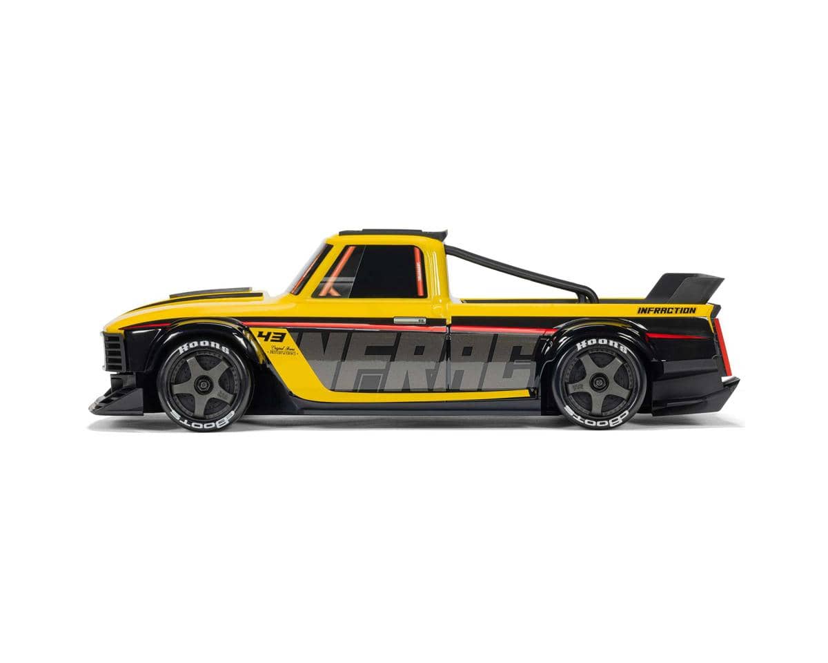 Arrma Infraction Grom 3S BLX 4X4 1/12 All-Road Truck RTR - Yellow