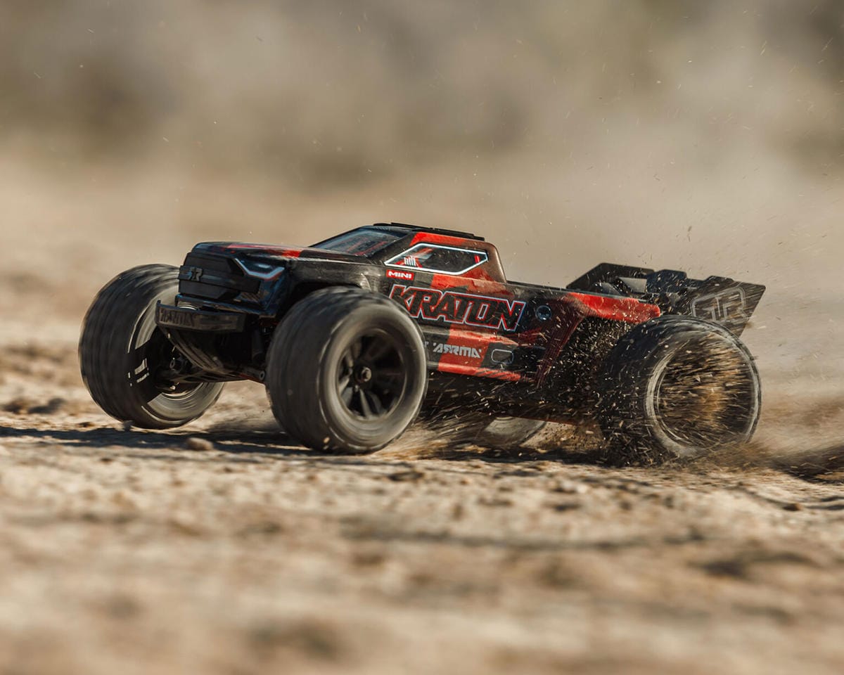 Arrma Mini Kraton 3S BLX 4X4 1/16 Speed Monster Truck, RTR Basic, Red/Black [ARA2508T1]