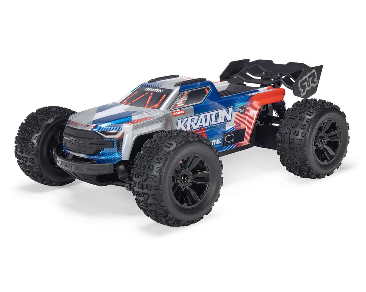 Arrma Mini Kraton 3S BLX 4X4 1/16 Speed Monster Truck, RTR, Red/Blue [ARA2508ST1]
