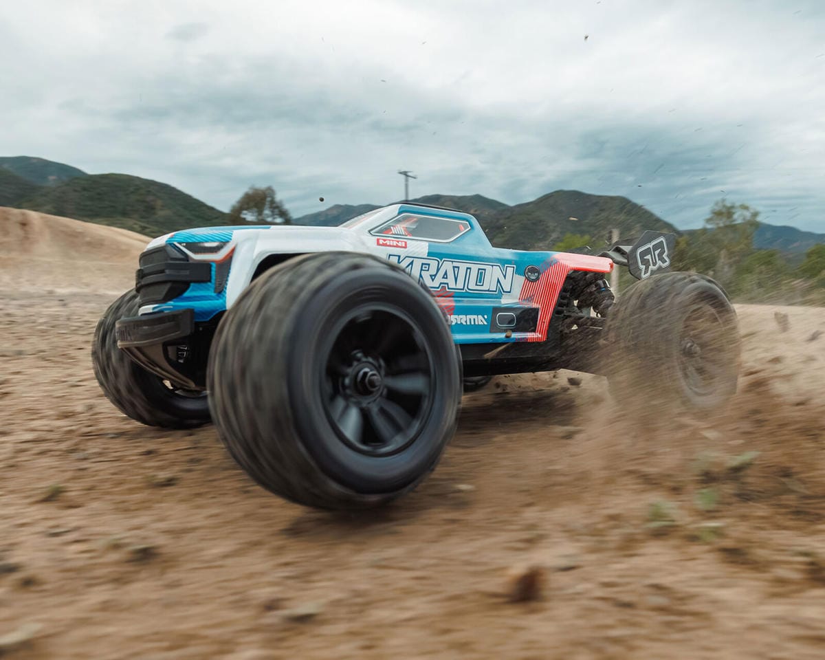 Arrma Mini Kraton 3S BLX 4X4 1/16 Speed Monster Truck, RTR, Red/Blue [ARA2508ST1]