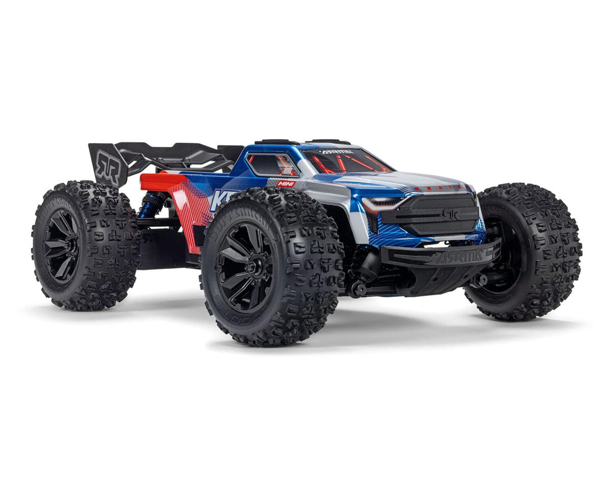 Arrma Mini Kraton 3S BLX 4X4 1/16 Speed Monster Truck, RTR, Red/Blue [ARA2508ST1]