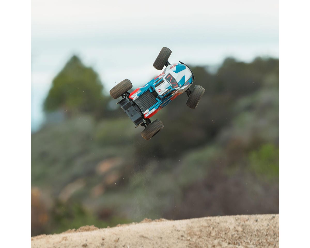 Arrma Mini Kraton 3S BLX 4X4 1/16 Speed Monster Truck, RTR, Red/Blue [ARA2508ST1]