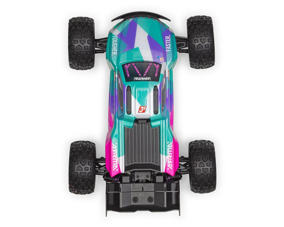 Arrma Mini Kraton 3S BLX 4X4 1/16 Speed Monster Truck, RTR, Teal/Pink [ARA2508ST2]