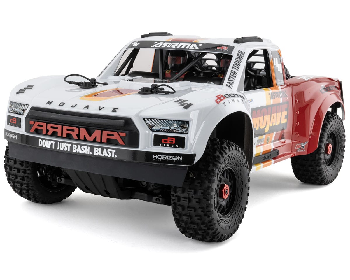 Arrma Mojave 4X4 BLX 4S Desert Truck RTR White/Red [ARA4404T1]