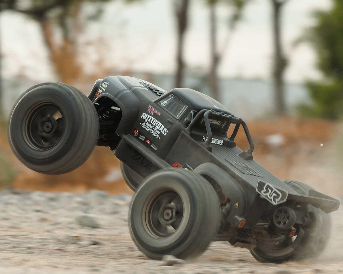 Arrma Notorious 6S BLX 4X4 1/8 Stunt Truck, RTR, Black