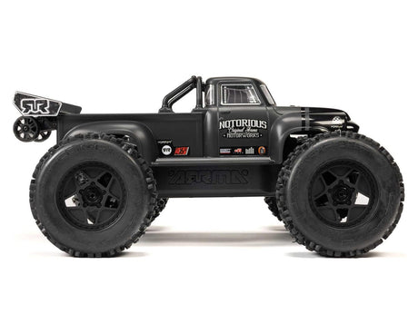 Arrma Notorious 6S BLX 4X4 1/8 Stunt Truck, RTR, Black