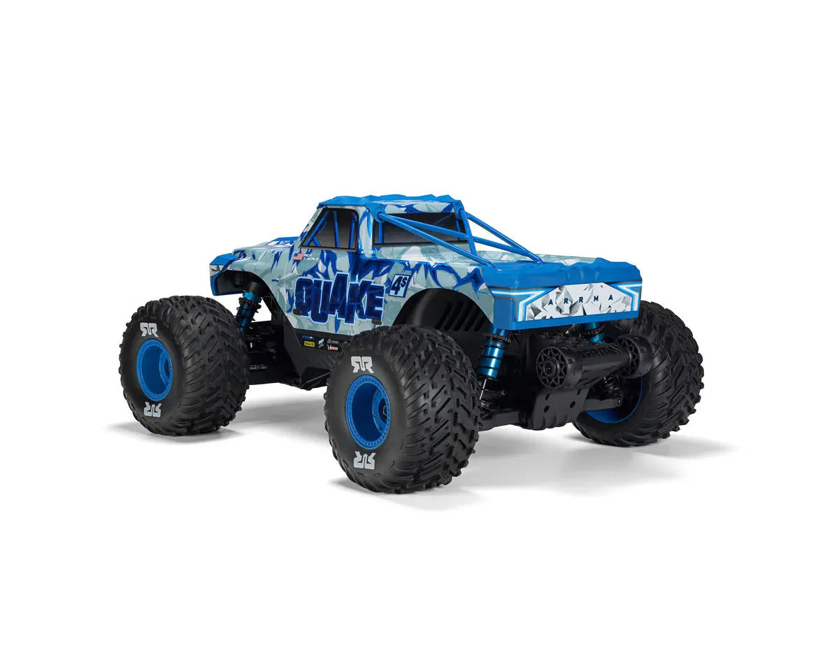 Arrma Quake 4S BLX 1/8 4X4 Monster Truck, RTR, White/Blue