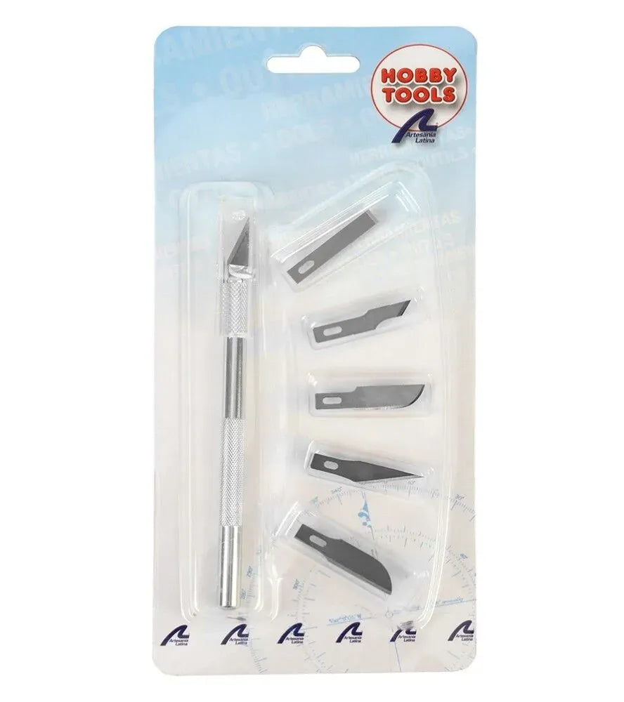 Artesania #1 Knife with 6 Assorted Carbon Steel Blades [27019-1]