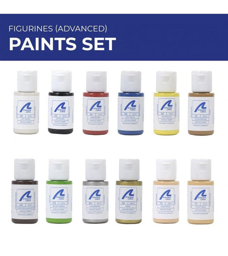Artesania Paint Set for Figurines - Advanced: #22411F #20515F #22517F #22520F - Hobbytech Toys