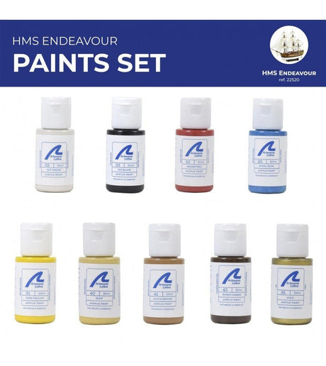 Artesania Paint Set for Ship Model: ART - 22520 Endeavour 9x20mL [277PACK7] - Hobbytech Toys