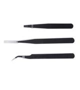 Artesania Stainless Steel Tweezer Set (Straight Curved & Flat) [27205]