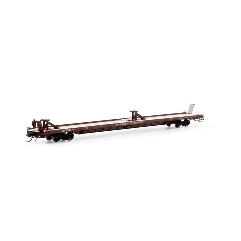 Athearn Genesis N Scale F89-F 89ft8 TOFC Flat, TTX/Brown #150677**